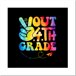 Peace Out 4Th Grade Tie Dye Graduation Last Day Of School Posters and Art